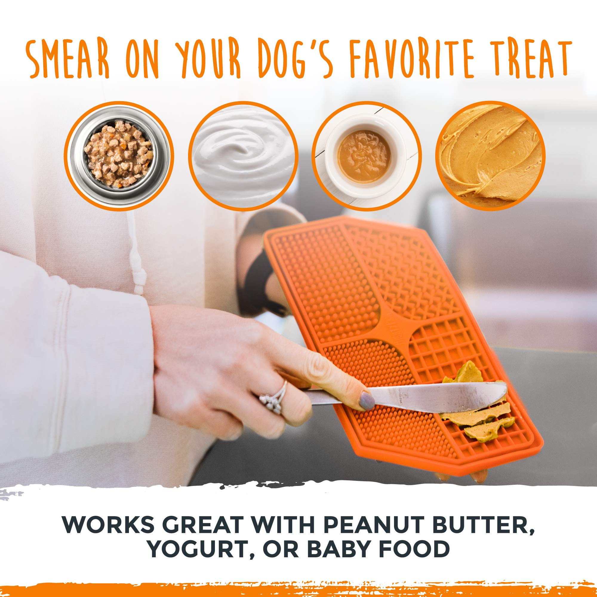 Mighty Paw Lick Pad para baño y aseo, mantiene al perro entretenido.