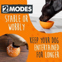 Mighty Paw tazón lento para perros con texturas para salud bucal y juego