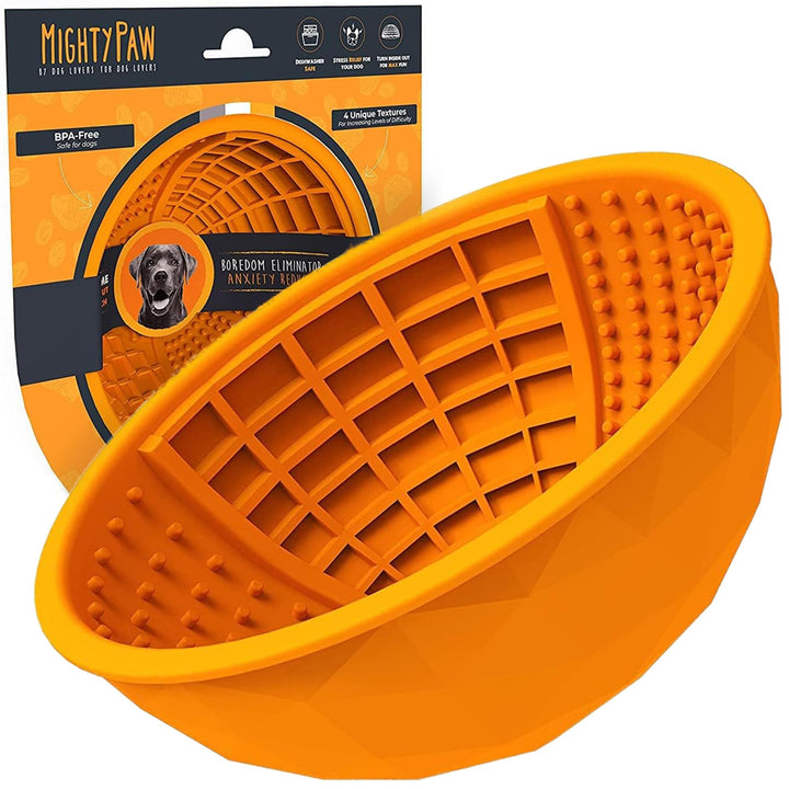 Mighty Paw tazón lento para perros con texturas para estimulación durante las comidas