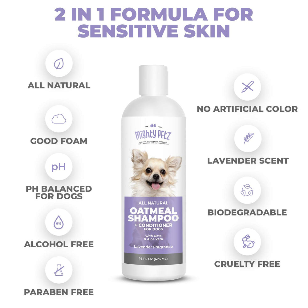Mighty Petz aroma lavanda suave: experiencia de baño agradable para tu perro.