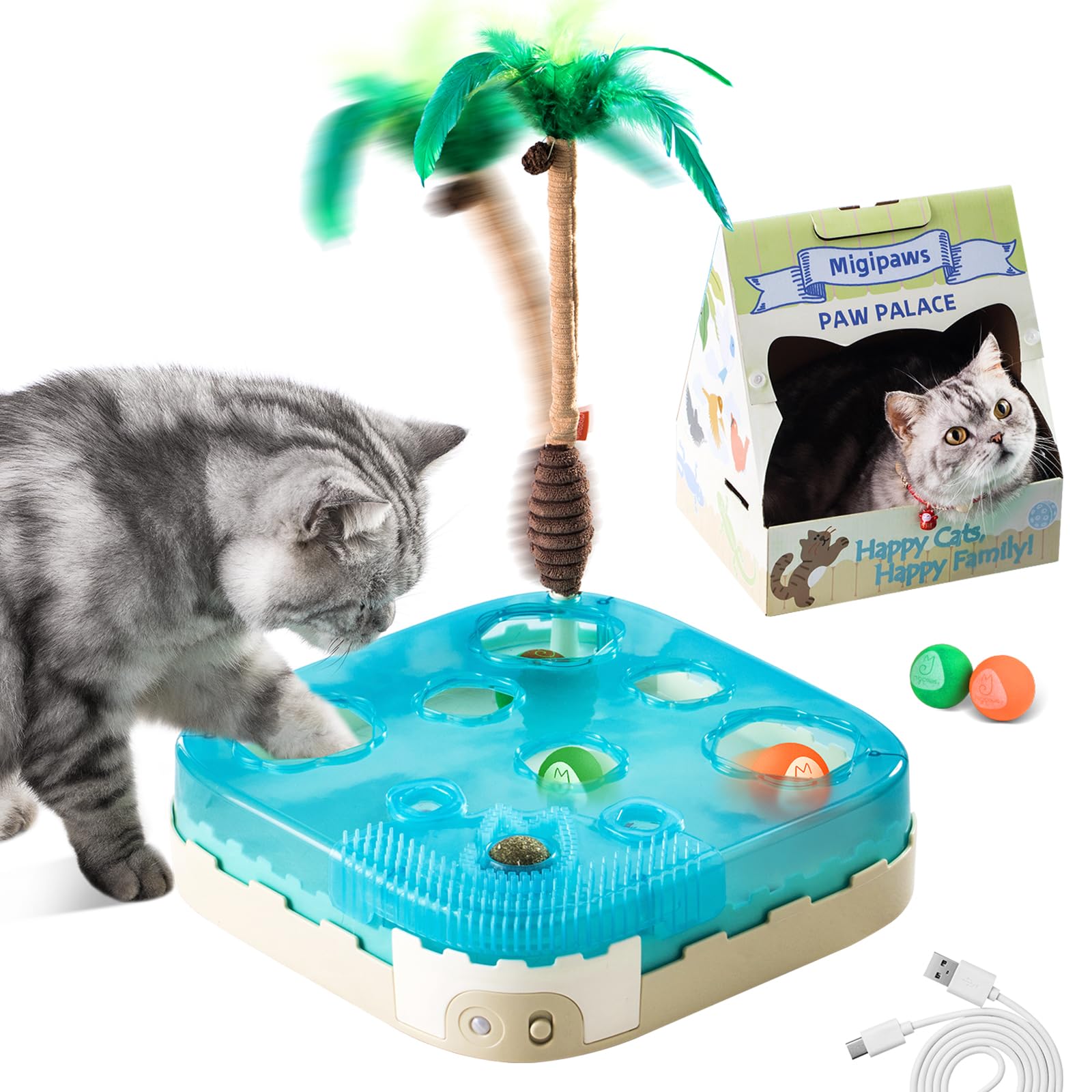 Migipaws bola EVA rebote para juego activo y estimulación física