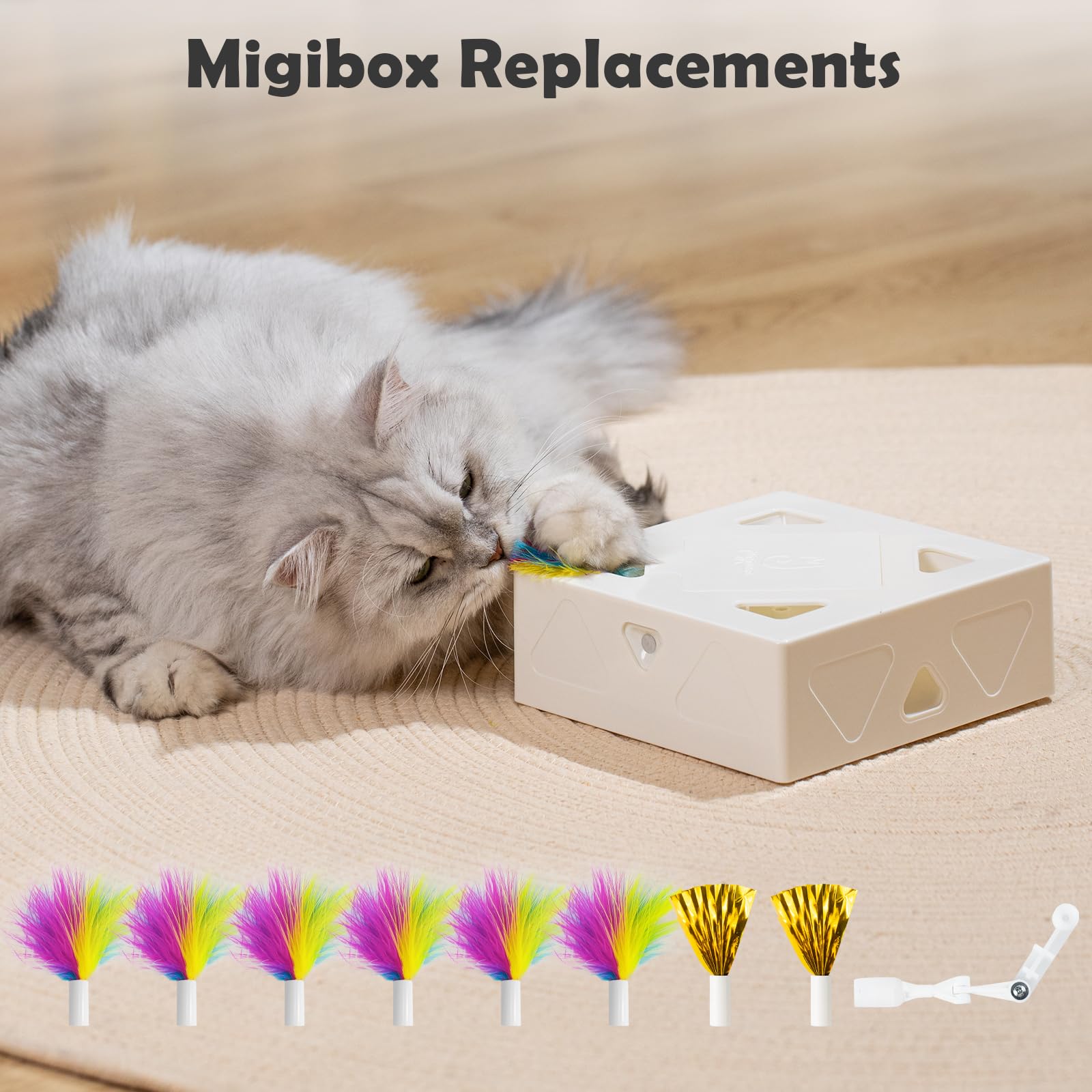 Migipaws caja-gato MigiBox para fomentar juego autónomo y exploración