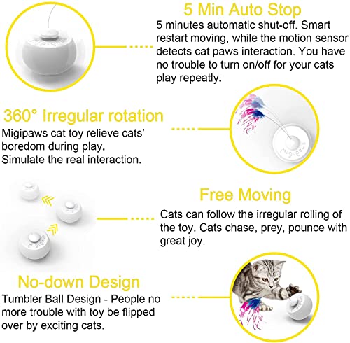 Migipaws Bola Giratoria: base estable para juego interior y rodar suave