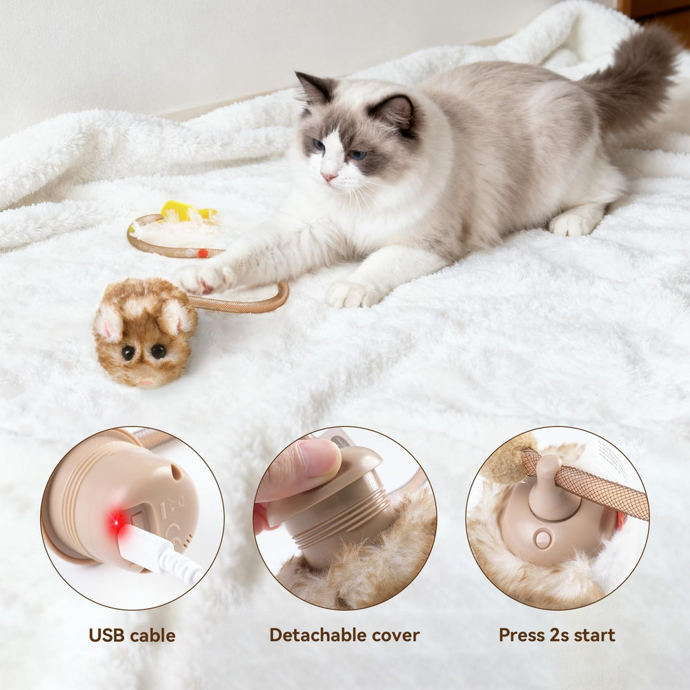 Migipaws Migimouse Peluche resistente: cola elástica soporta mordidas y arañazos