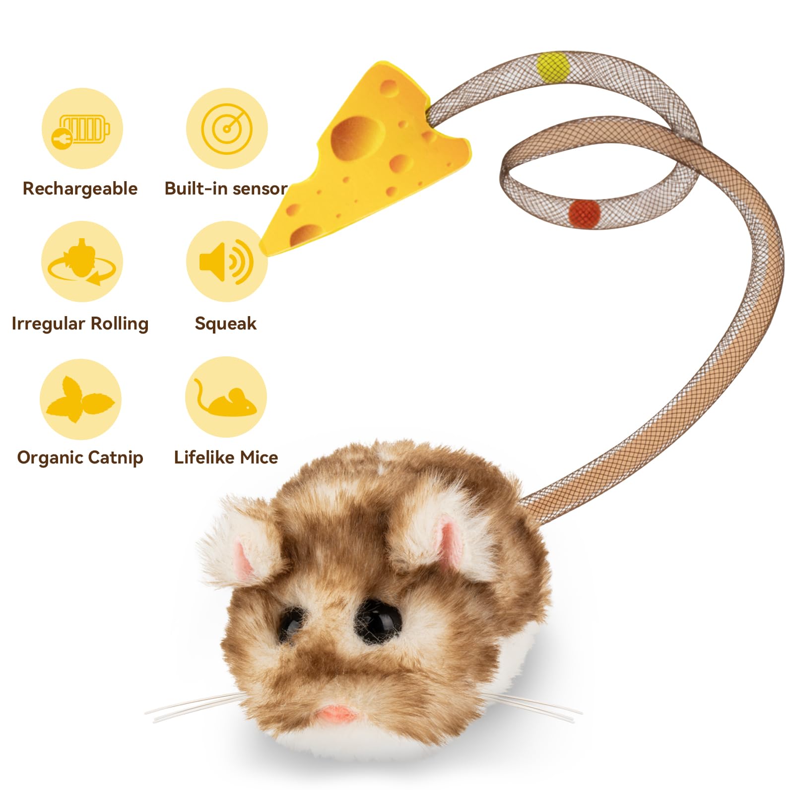 Migipaws Migimouse Sonido realista: maullido suave para una experiencia auténtica