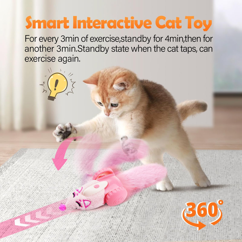 Migipaws ratón peluche suave, seguro para felinos y gatitos