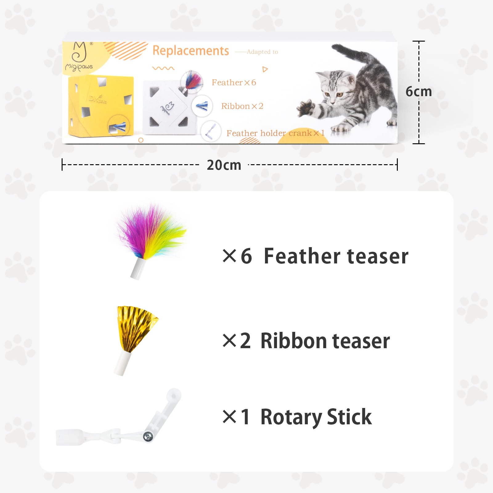 Migipaws rellenos Mylar crujientes para sonido claro y juego activo