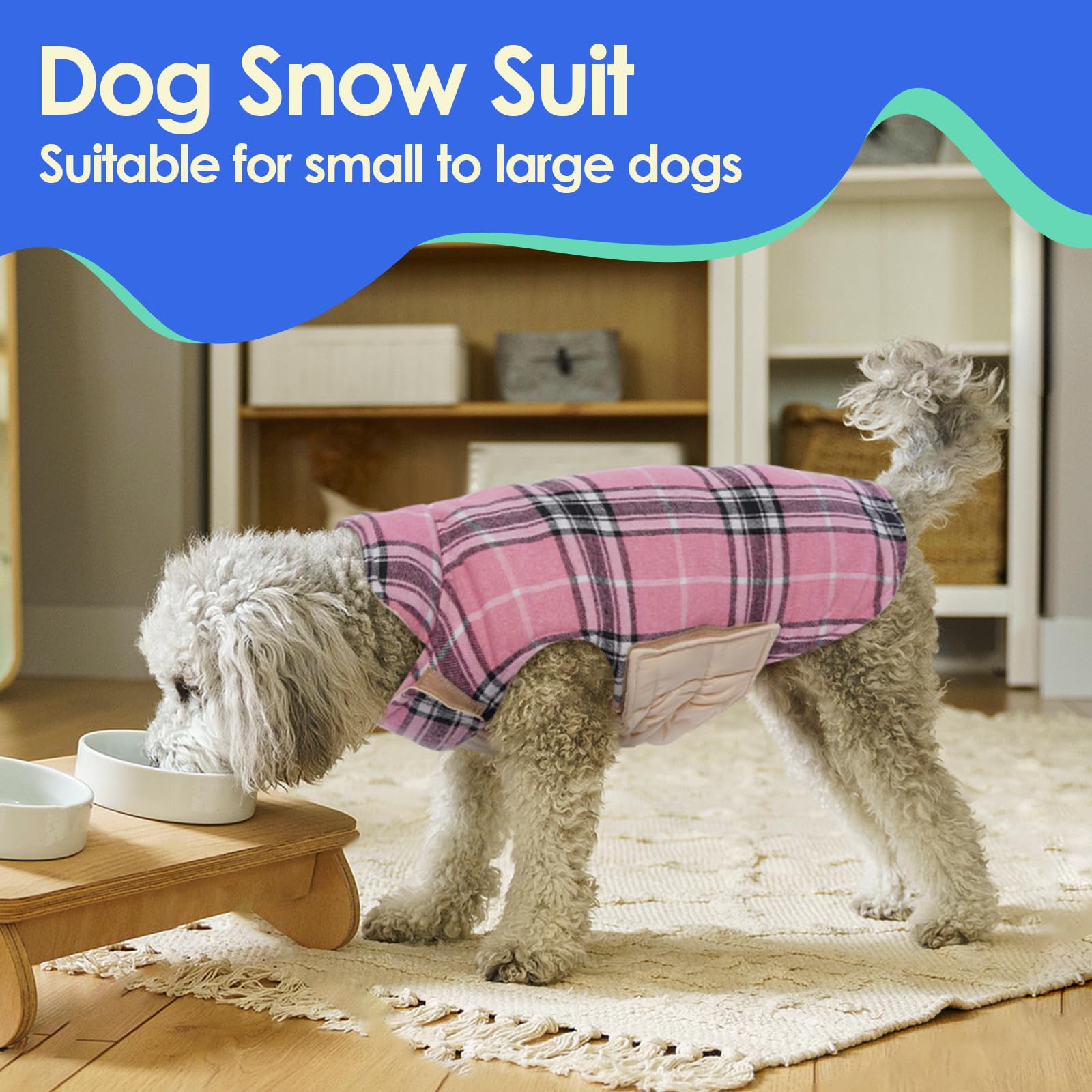 Chaleco impermeable MIGOHI para perros rosa, protege contra lluvia y viento