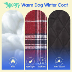 MIGOHI chaqueta para perro, interior suave para mayor confort