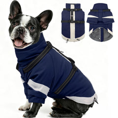 MIGOHI chaqueta para perro con arnés integrado y forro cálido.