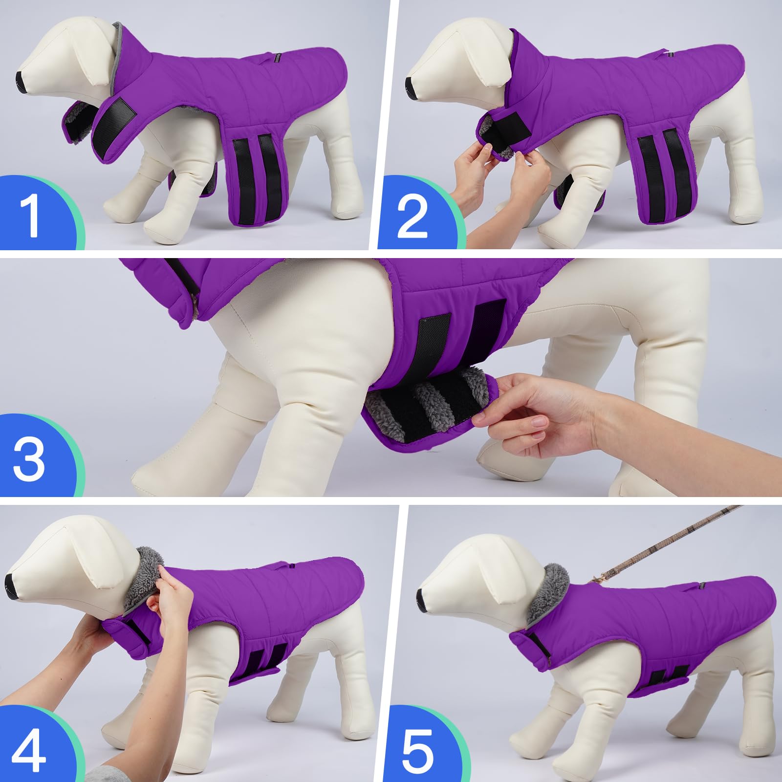 MIGOHI abrigos disponibles en diferentes tallas para perros pequeños y grandes.