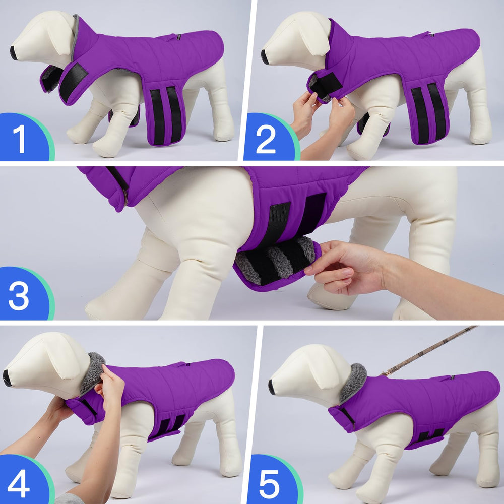 MIGOHI abrigos disponibles en diferentes tallas para perros pequeños y grandes.