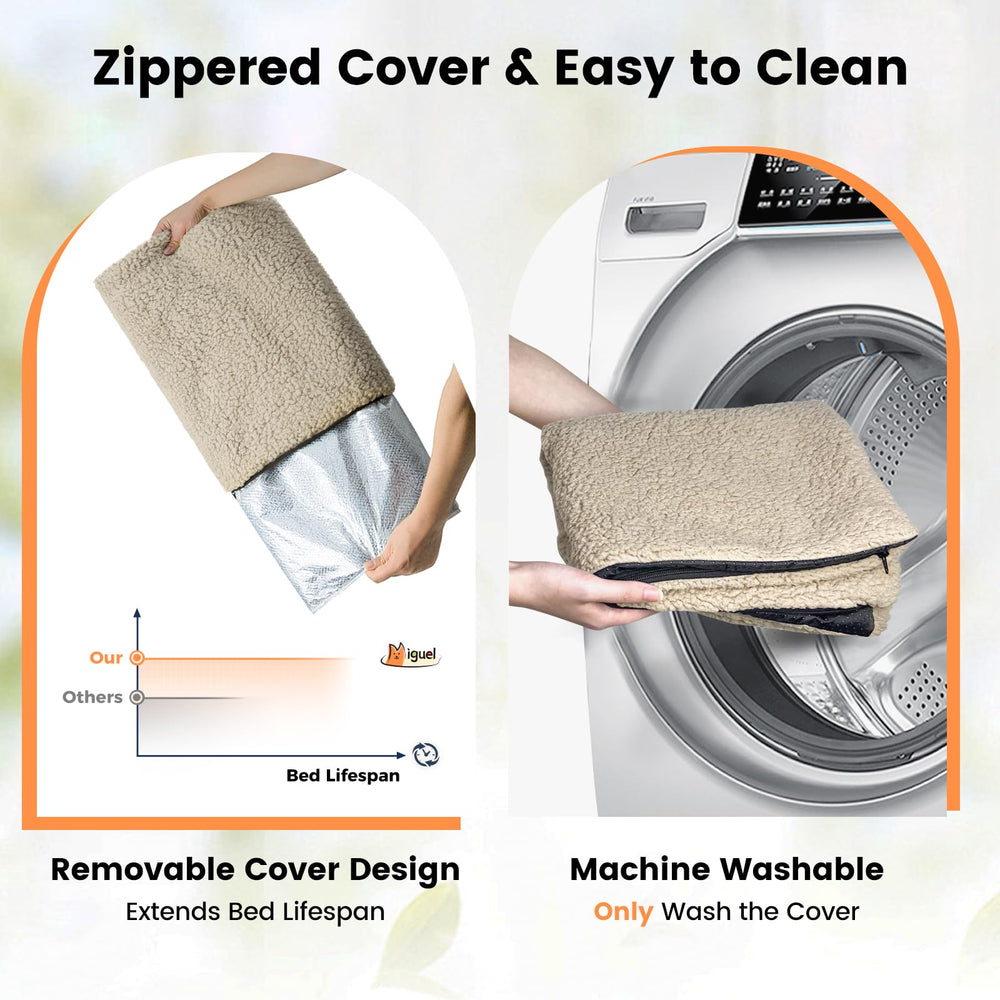 Cama Miguel para gatos con funda lavable y removible, limpieza sencilla