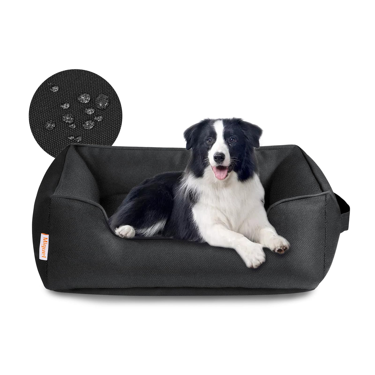 Miguel cama para perro exterior impermeable con borde alto para descanso seguro al aire libre