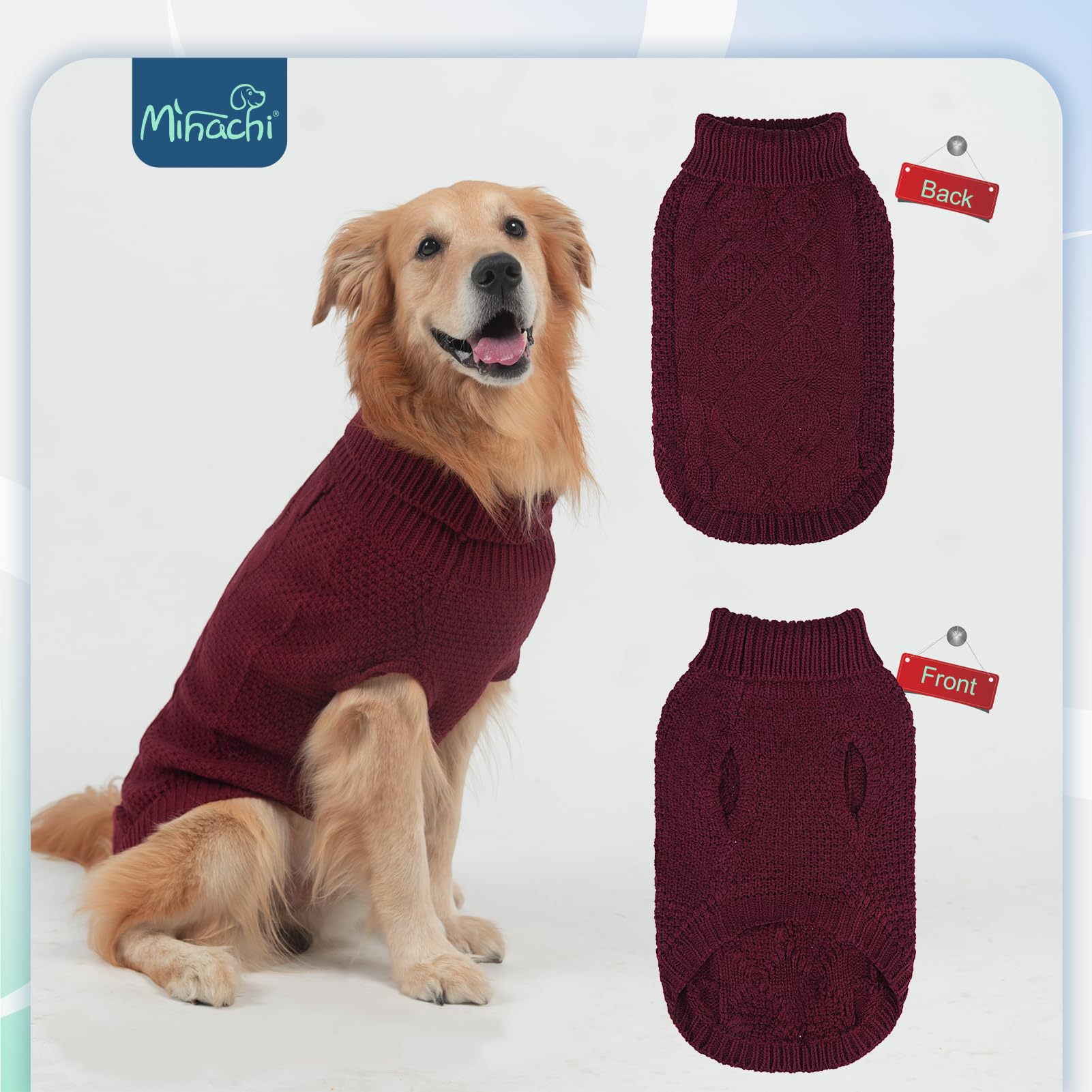Mihachi sudadera perro material acrilico suave y calentito.