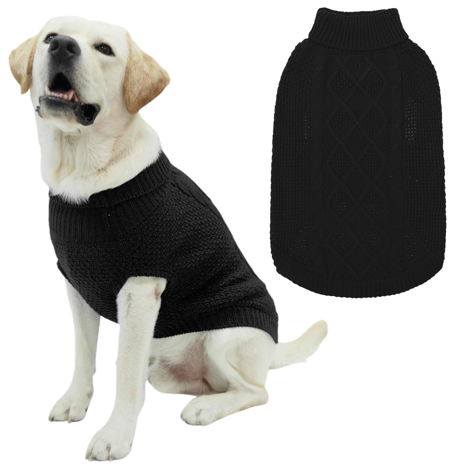 Mihachi sudadera para perro con cuello alto, estilo elegante y calor para paseos
