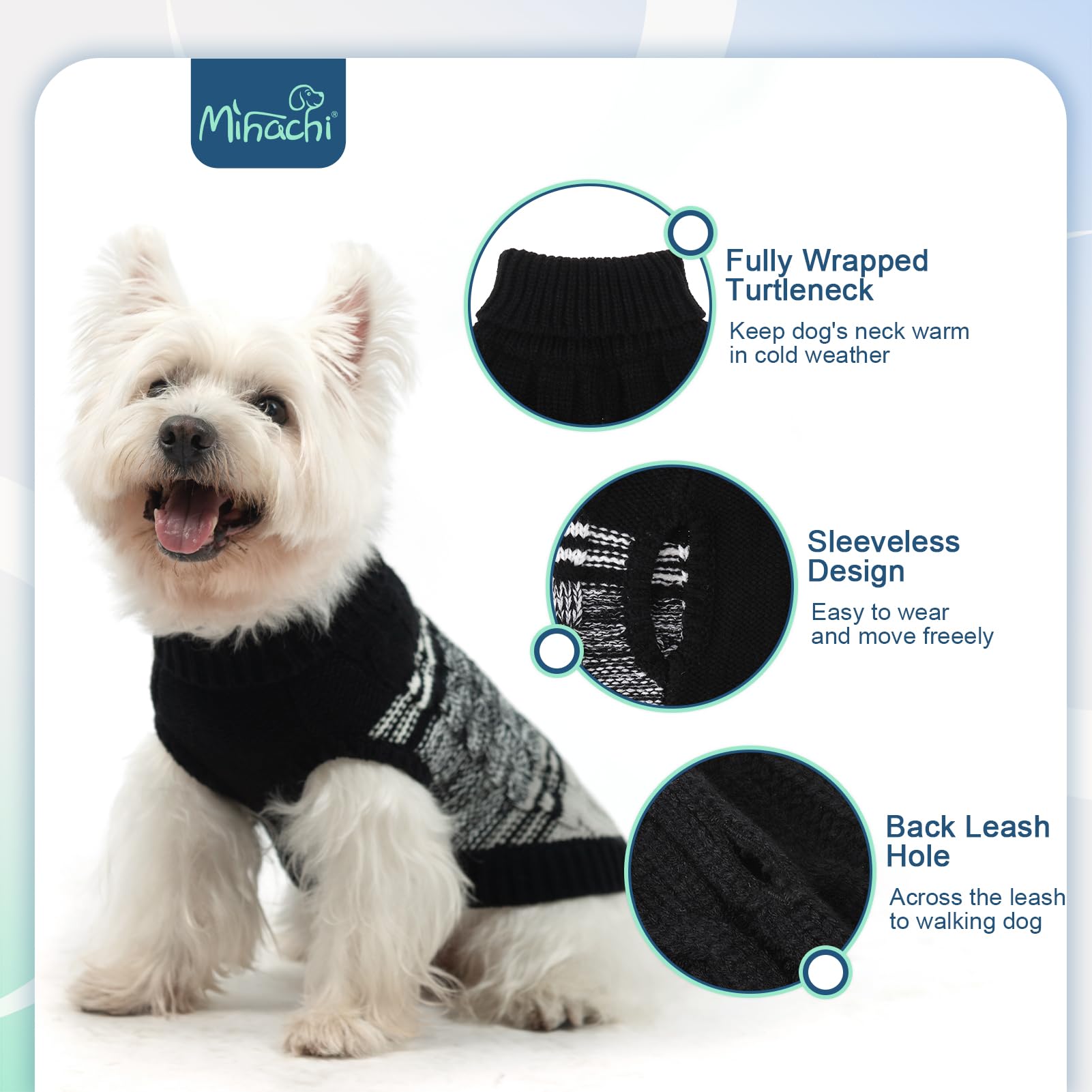 Sudadera Mihachi de punto suave, 100% acrílico para clima invernal