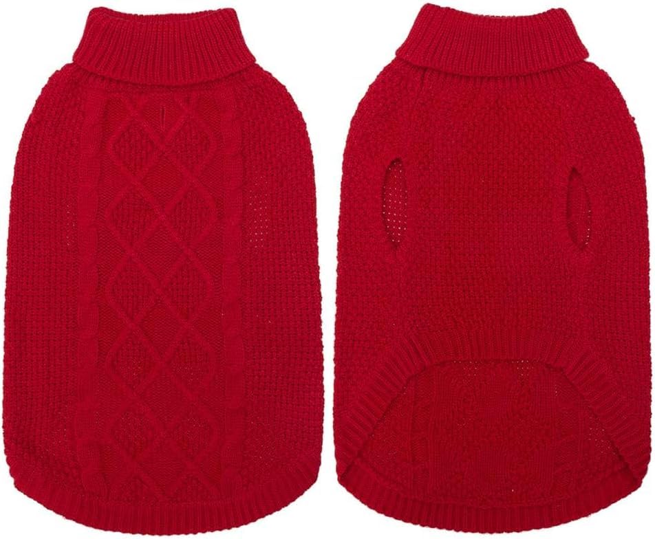Mihachi suéter perro agujero correa rojo XL, fácil de usar con la correa.