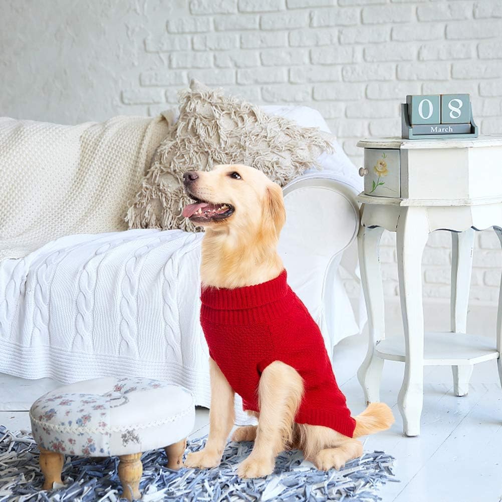 Mihachi suéter perro uso exterior nieve rojo XL, ideal para días fríos.