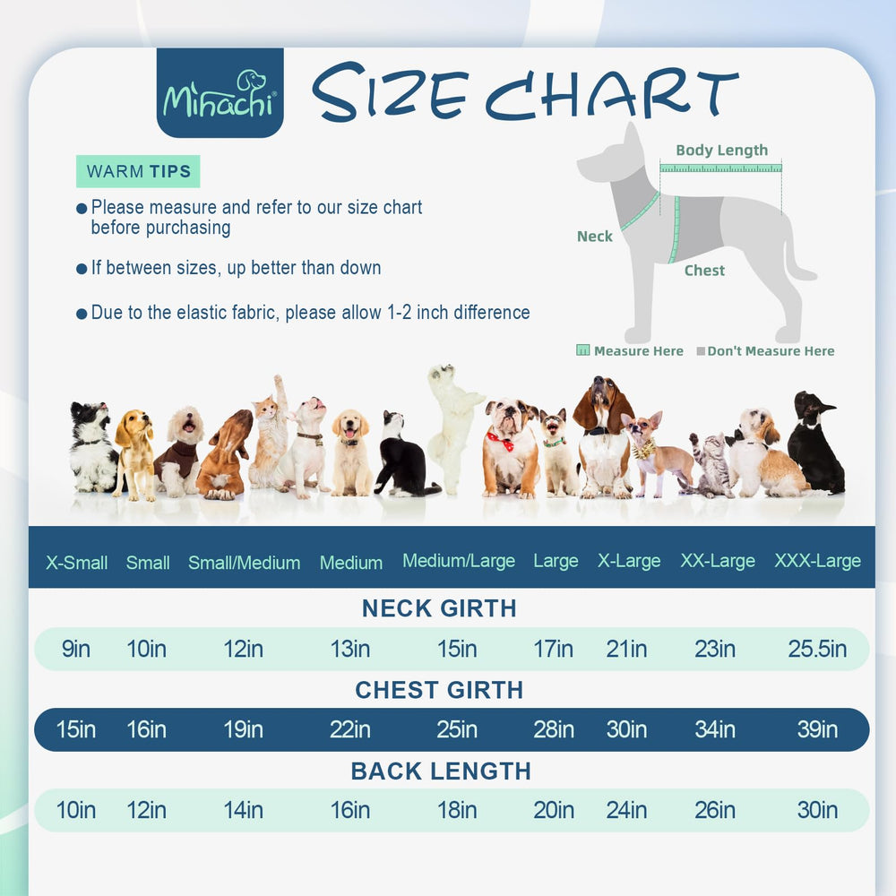 Mihachi suéter para perros, detalle del cuello para un ajuste rápido y cómodo.