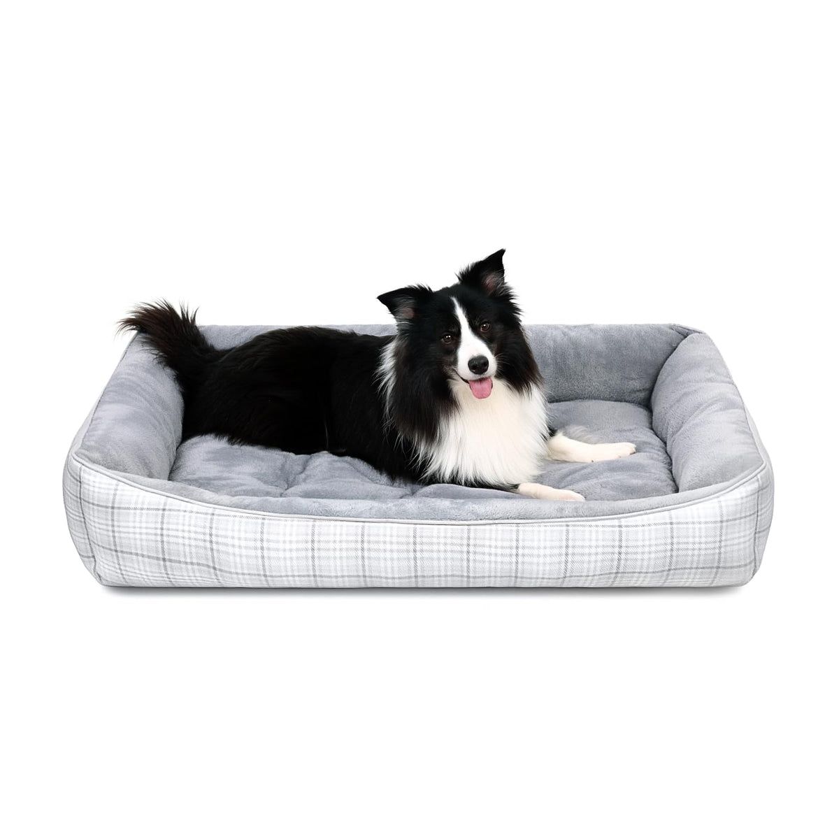 MIHIKK cama extragrande para perros con costados de soporte para descanso estable.