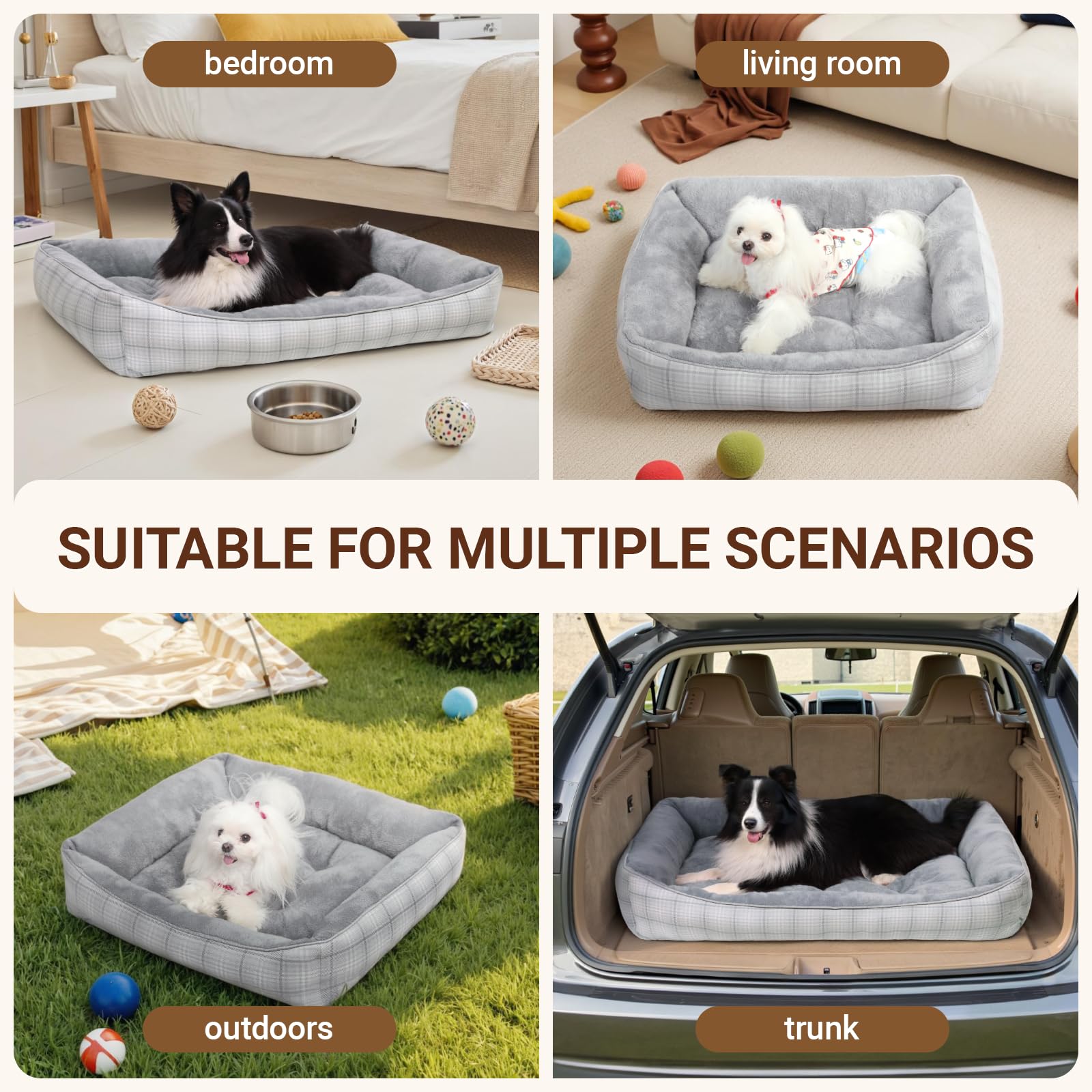 MIHIKK cama extragrande de 44x30 pulgadas para perros o gatos grandes.