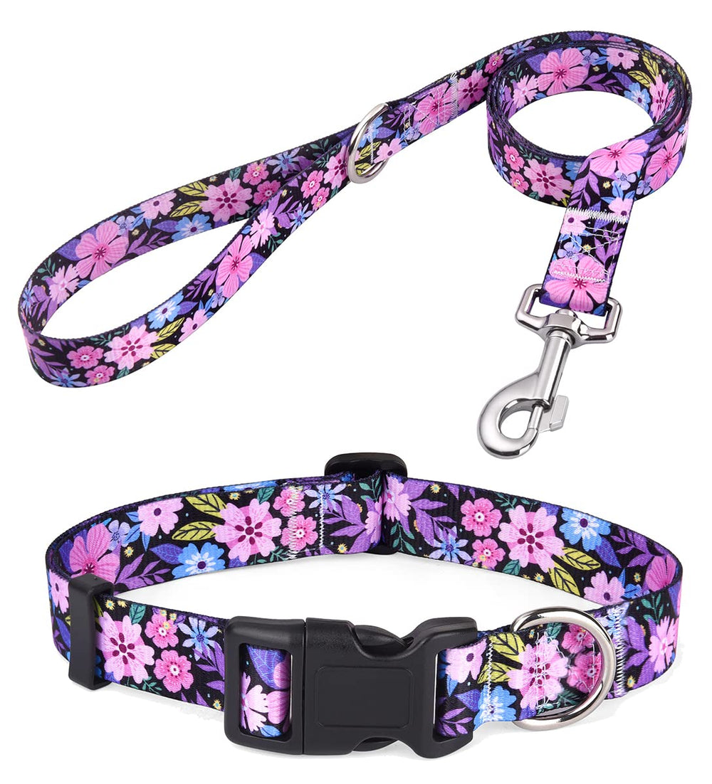 Mihqy collar para perro con diseño bohemio floral, cómodo y seguro.