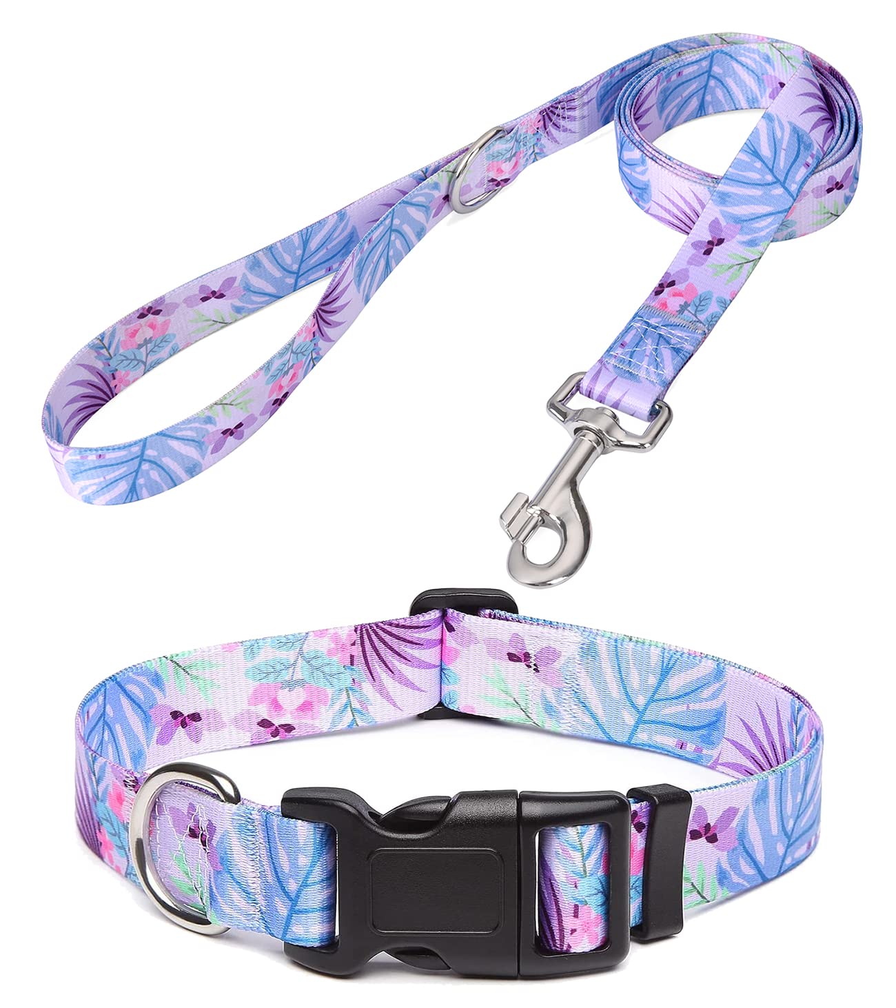 Collar Mihqy para perro con diseño floral bohemio y tribal, cómodo y ajustable.
