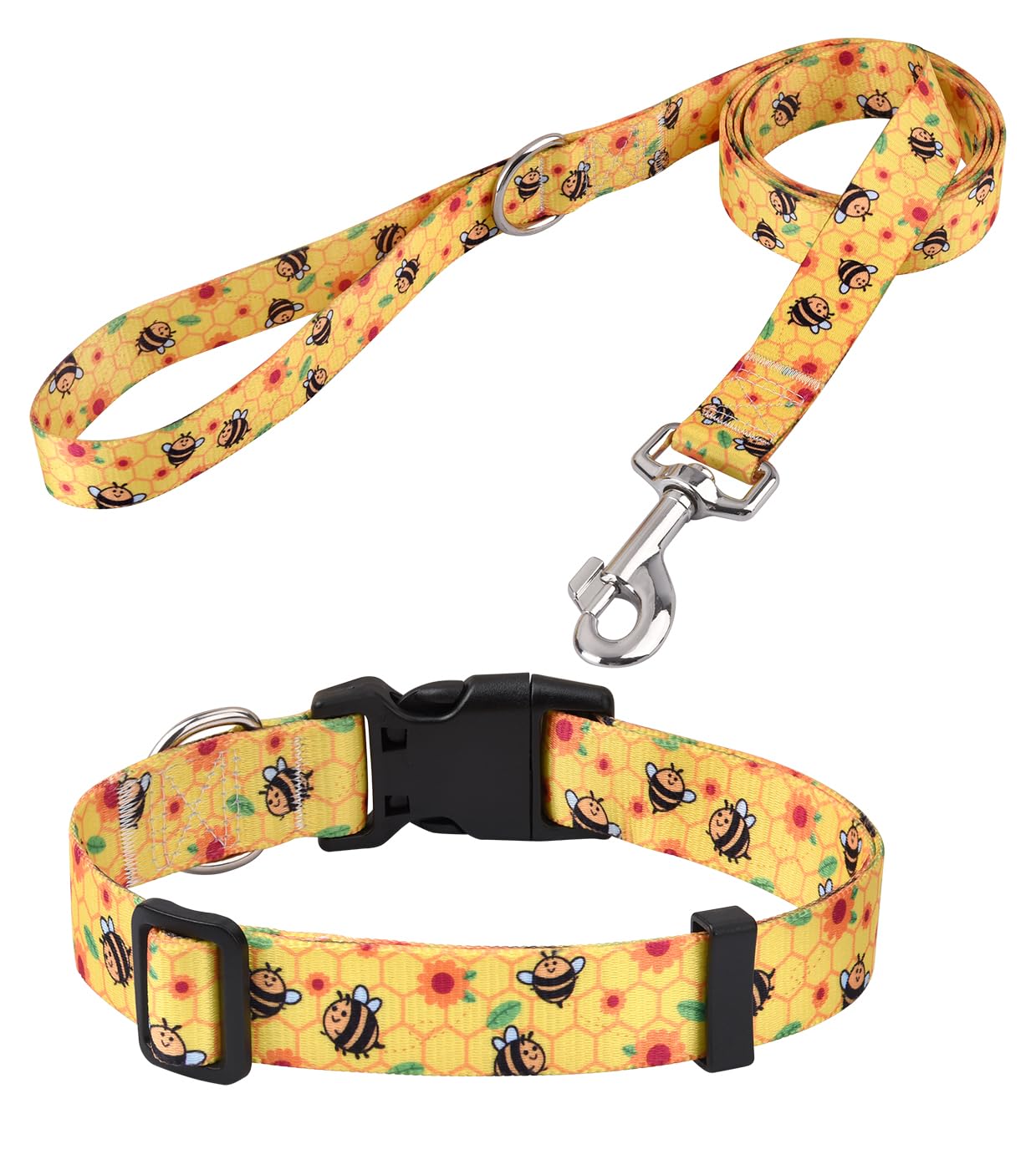 Mihqy collar y correa set bohemia floral tribal para paseos con estilo.
