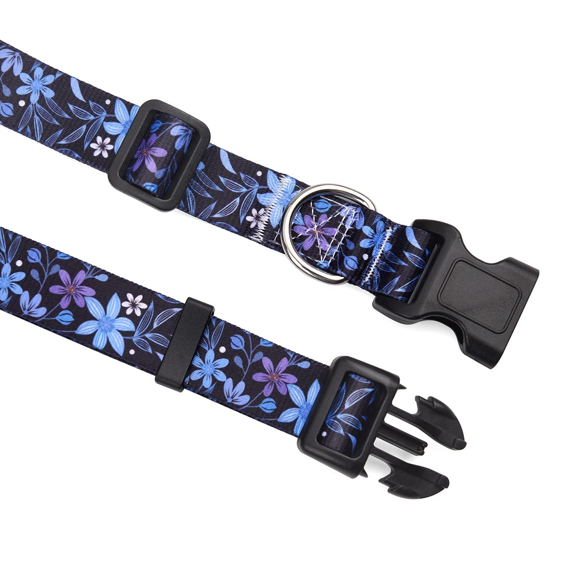 Mihqy correa para perro con diseño bohemio azul, sujeción segura