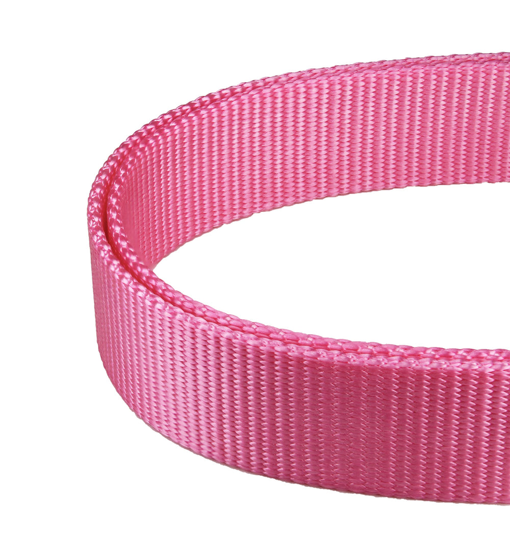 Collar Mikivery ajustable rosa, diseño seguro para evitar tirones durante el entrenamiento.