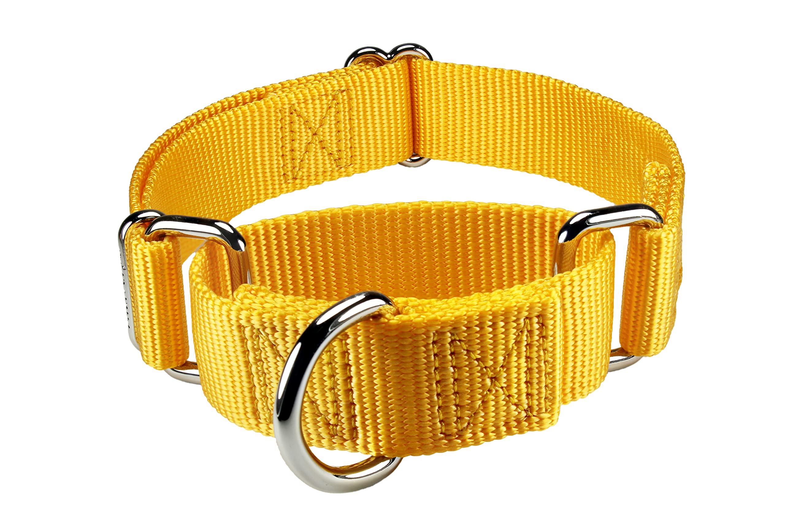 Collar Mikivery amarillo brillante resistente al desvanecimiento en uso diario.