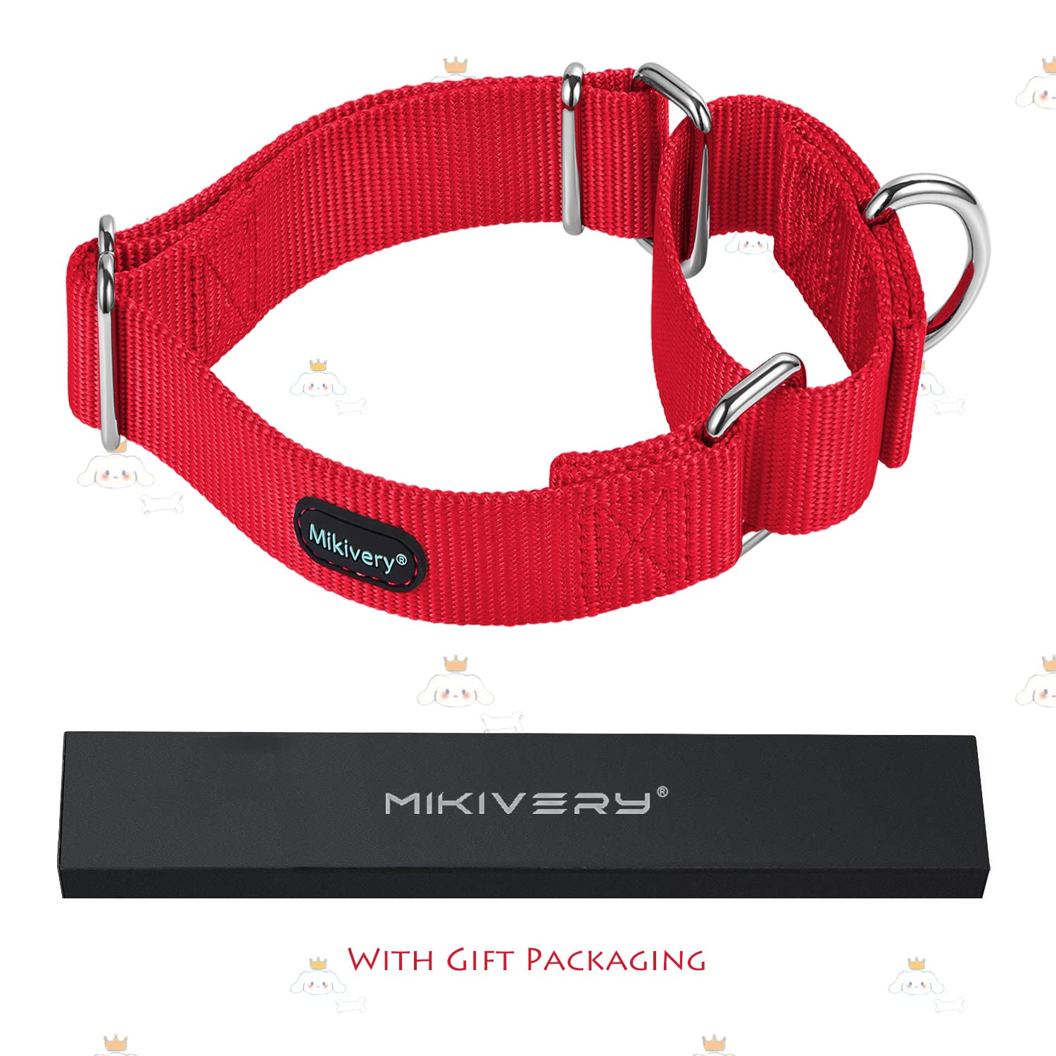 Mikivery collar martingale, nylon transpirable, ayuda a cuello seco.