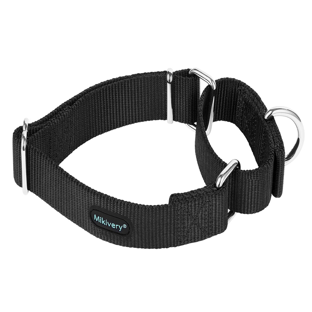 Mikivery collar martingale negro tamaño L, seguridad y comodidad en paseos.
