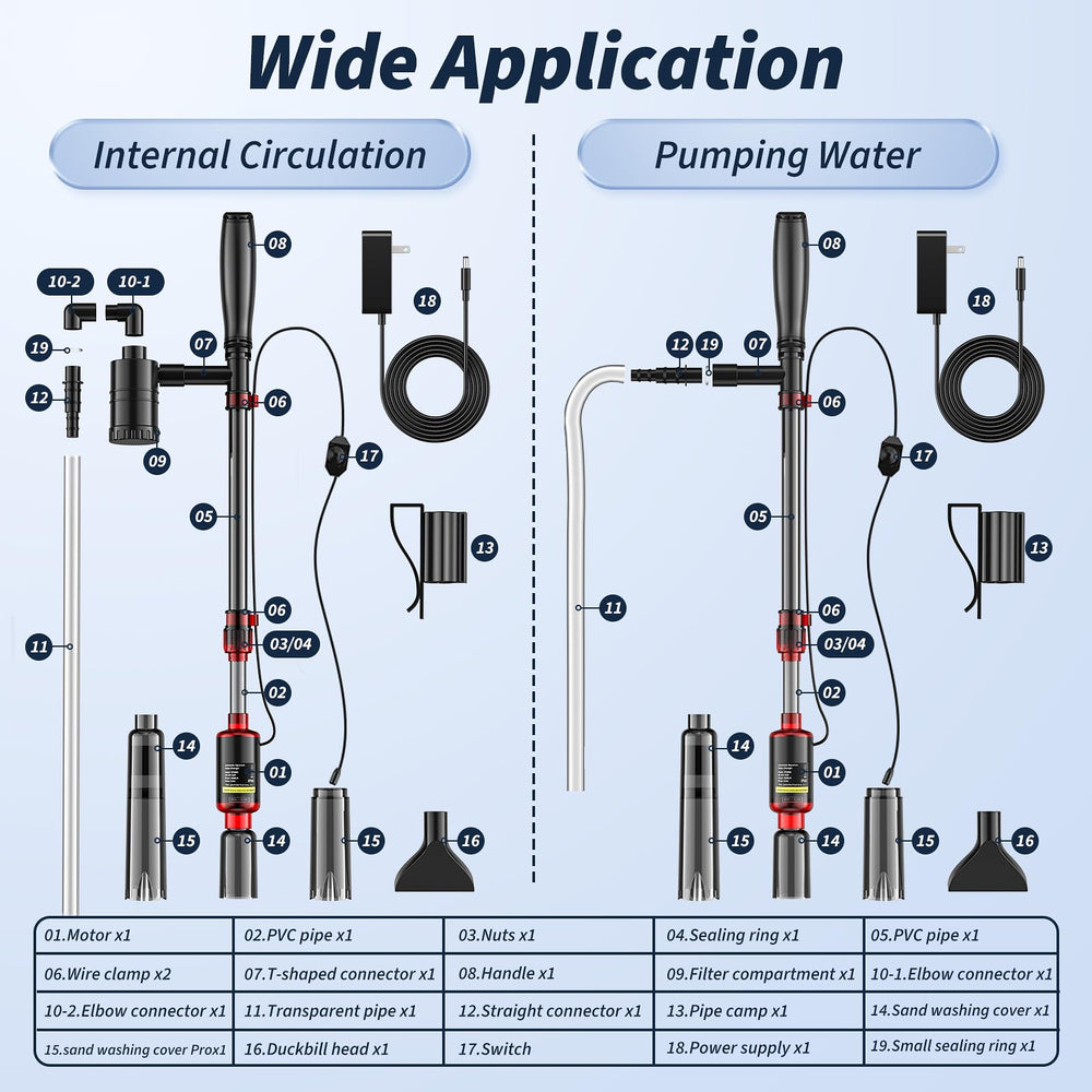 Mildhug kit de limpieza completo para mantenimiento regular del acuario.