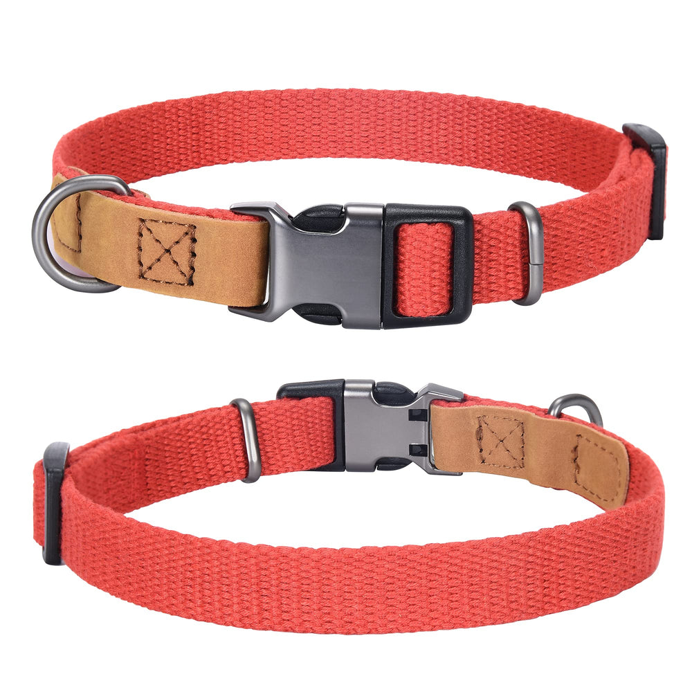 Mile High Life collar rojo de algodón suave, ideal para paseos diarios.