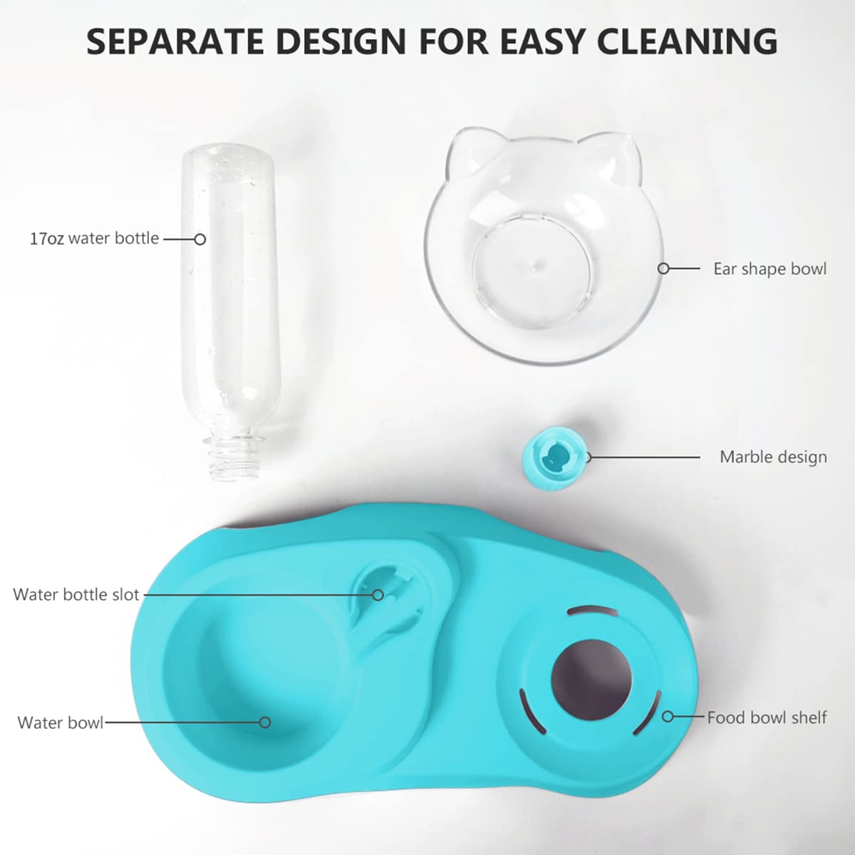 MILIFUN tazones desmontables para limpieza rápida y sencilla