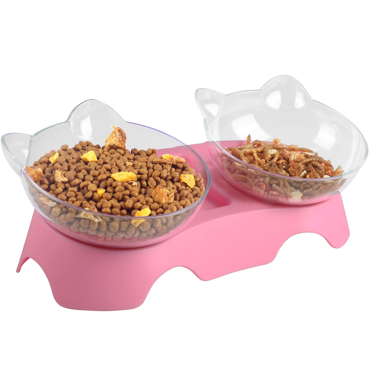 MILIFUN tazones elevados para gatos, inclinados, comodidad al comer.