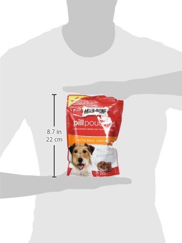 Milk-Bone Pill Pouches presentación de seis onzas para uso diario.