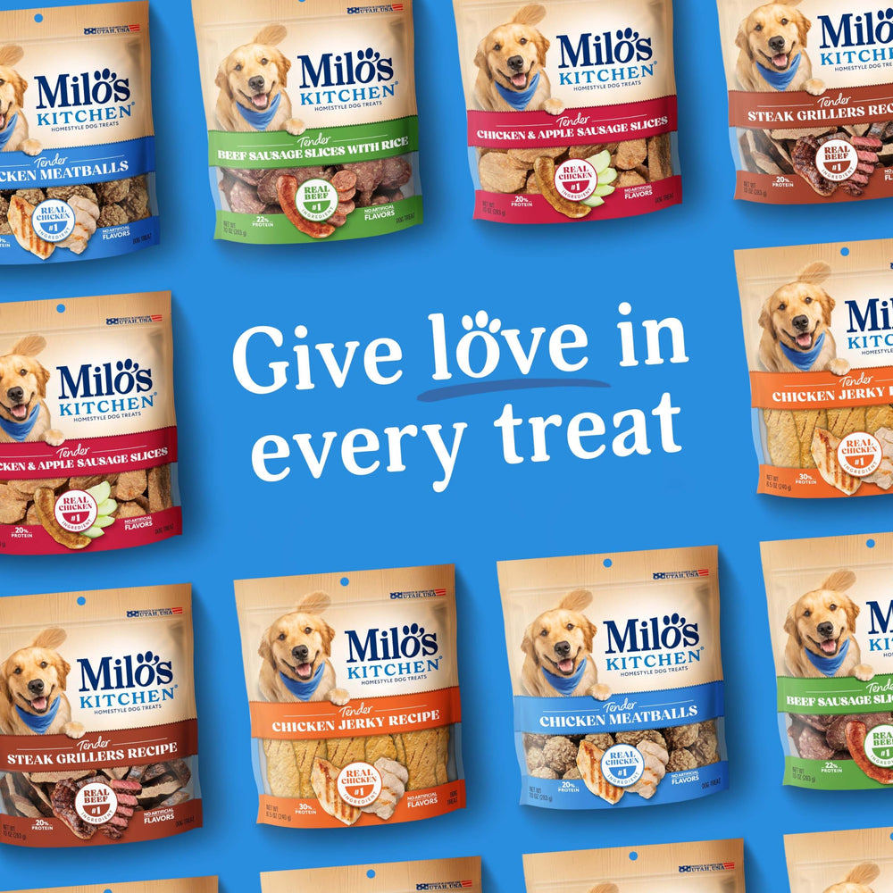 Milo’s Kitchen, bolsa de 18 onzas para porciones cómodas y prácticas.