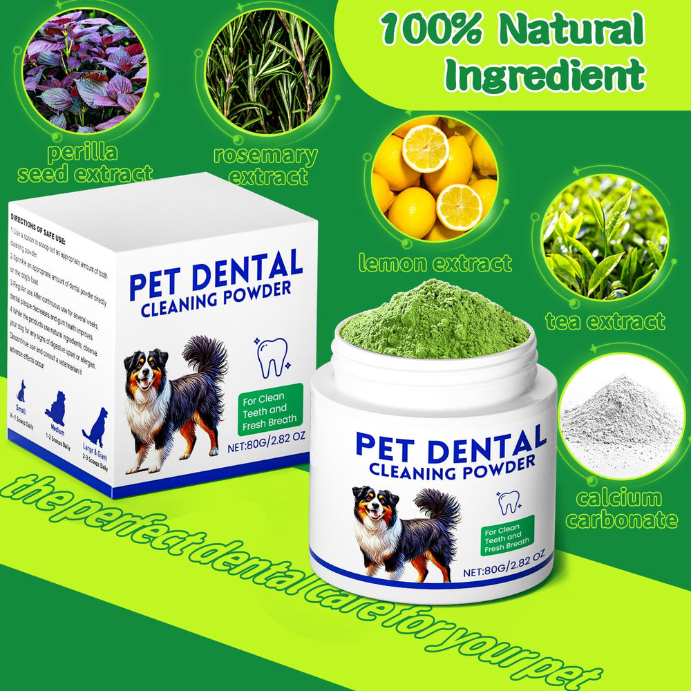 Mimo Style Polvo Dental Perro Sobre Comida: mejora el aliento al mezclar con la comida.