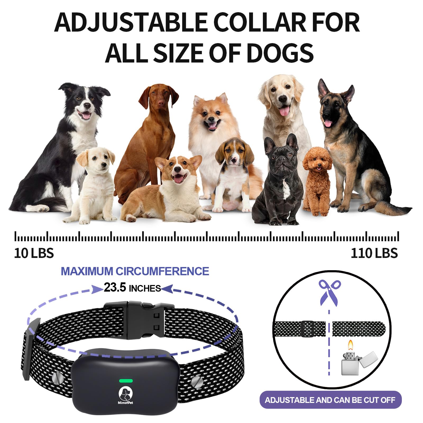 MIMOFPET luz LED para localizar al perro en la oscuridad