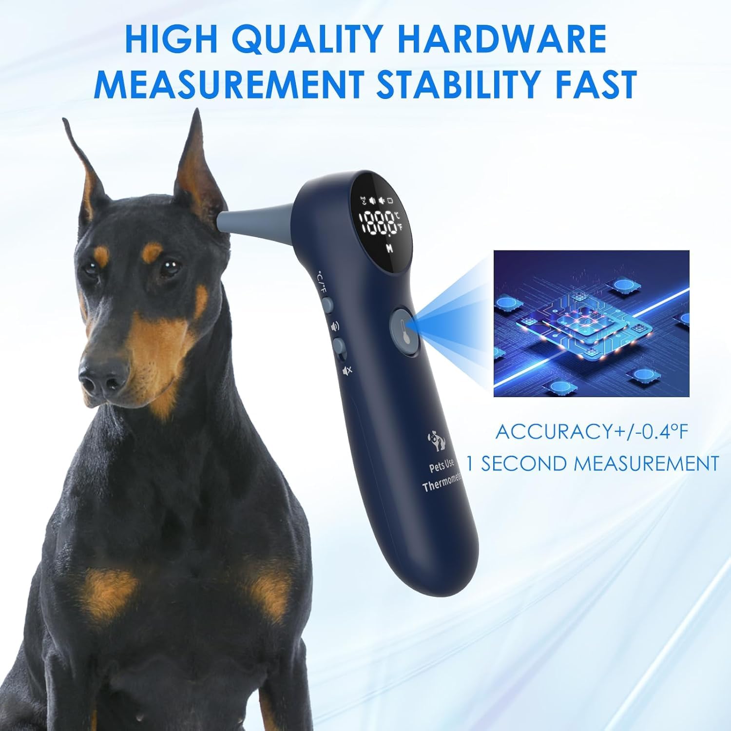 Mindpet-Med termómetro de oreja para gatos, medición segura en segundos
