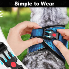 MingXpets arnés gato ajustes por tallas XXS a M para gatos pequeños y grandes.