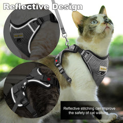 MingXpets arnés-gato-ajuste-tallas: ajuste cómodo para todas las tallas.