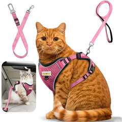 MingXpets arnés gato anti-escape para paseos más seguros.