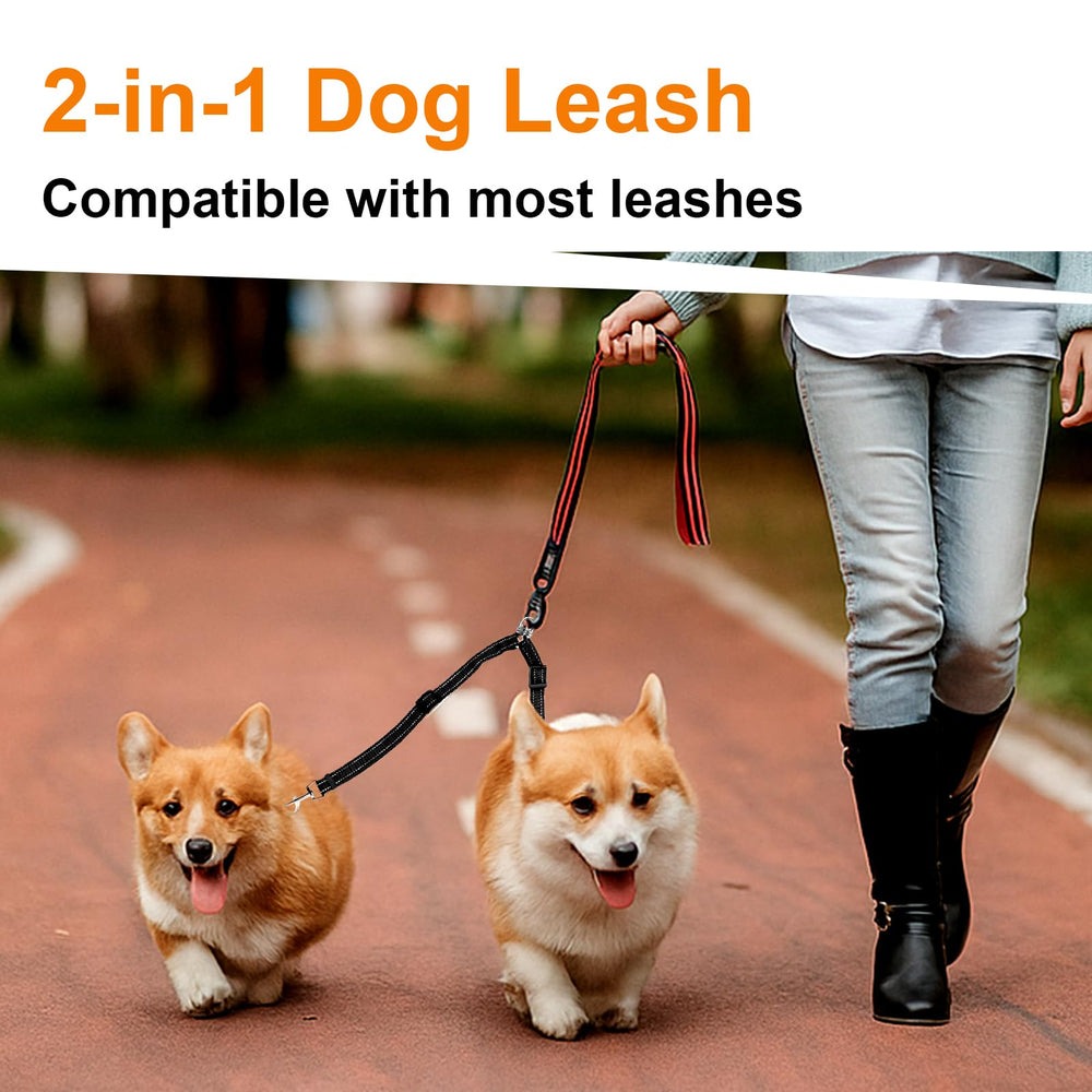 MingXpets Correa para Dos Perros, nylon resistente y fácil de limpiar