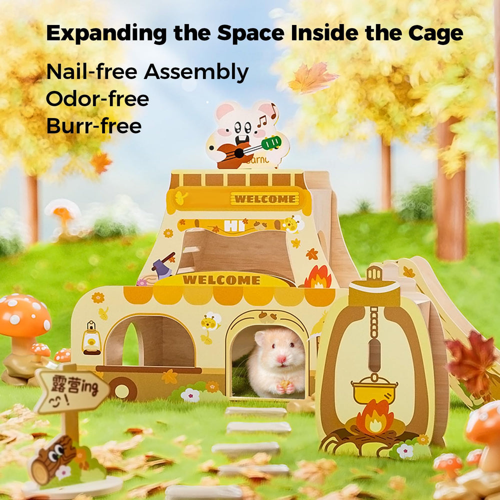mini&moe Hamster Hideout uso diario cómodo para roedores pequeños