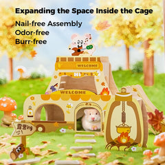 mini&moe Hamster Hideout uso diario cómodo para roedores pequeños