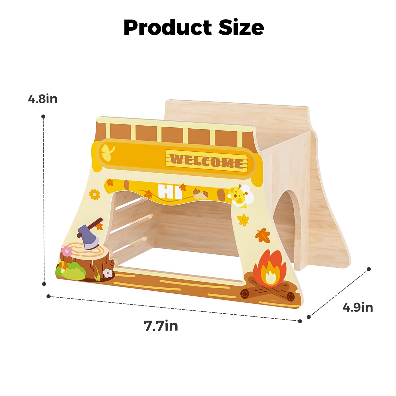 mini&moe Hamster Hideout con plataforma superior para acceso a comida y juguetes